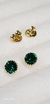 Brinco ponto de luz (verde) - Folheado Banhado a Ouro 18k - comprar online