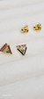 Brinco com Zircônias coloridas - Folheado Banhado a Ouro 18k