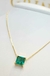 Corrente Pedra Zircônia verde (M) - Folheada A Ouro 18k - comprar online