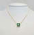 Corrente Pedra Zircônia verde (M) - Folheada A Ouro 18k