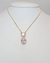 Conjunto coração com Pedra Zircônia - Folheada A Ouro 18k