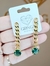 Brinco Corrente com pedra de zircônia - Folheado A Ouro 18k - comprar online