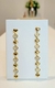 Brinco Corações strass - Folheada A Ouro 18k