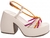 Sandália Anabela Off White e Colorida Salto 11 - AN011 - comprar online