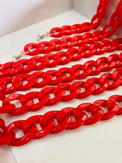 Salva-Óculos Corrente Grossa Vermelho