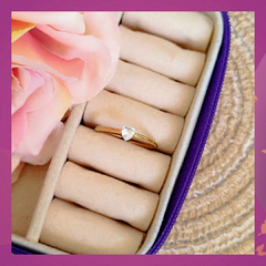 Anillo Acero Corazon Delgado Ajustable - comprar online