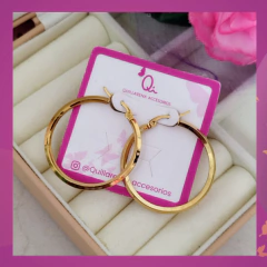 Imagen de Argollas Lisas Dorada Superior