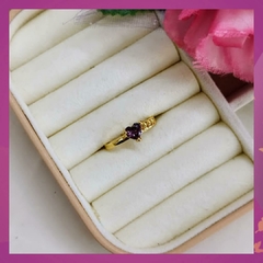 Anillo Corazón Morado T-9
