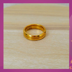 Anillo Liso Rayitas Dorado T-7 - comprar online