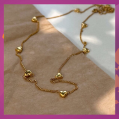 Choker Acero Corazones