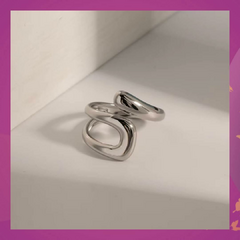 Anillo Acero Entrelazado Plateado - comprar online