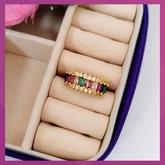 Anillo Piedras Multicolores T6