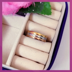 Anillo Acero Tricolor T6