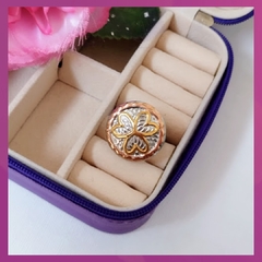 Anillo Figura Circular Tricolor T7