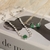 Conjunto Colar e Brinco Cristal Esmeralda