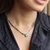 Conjunto Colar e Brinco Cristal Esmeralda