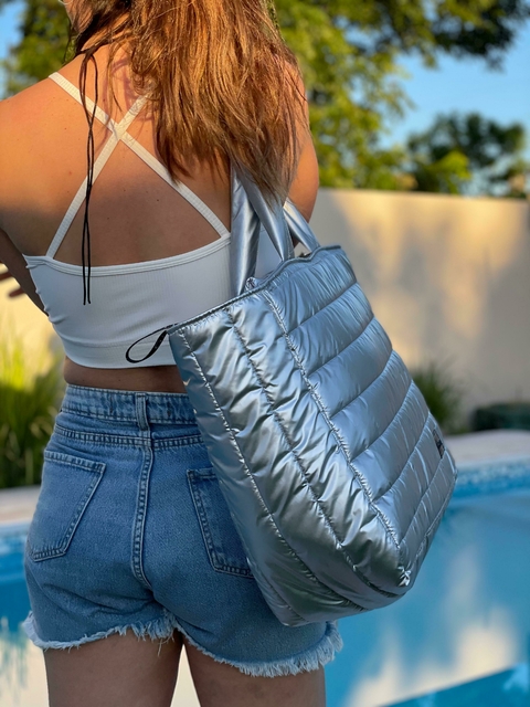 Maxi Bolso Joaquina - PLATEADO - comprar online
