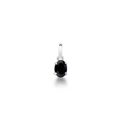 Pingente Oval Obisidiana Prata 925