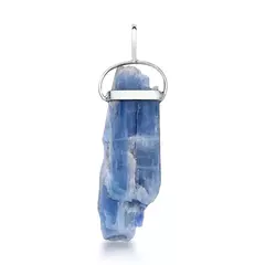 Pingente (Argolado) Cianita Azul Prata 925