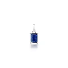 Pingente Retangular Cianita Azul Prata 925