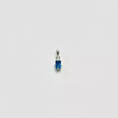 Pingente Retangular Cianita Azul Prata 925 - comprar online