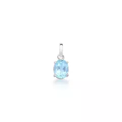 Pingente Oval Topázio Azul Prata 925