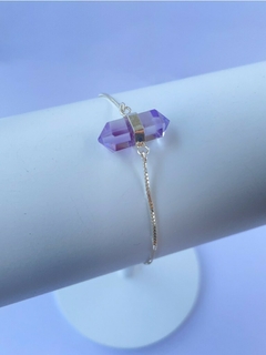 Pulseira Biponta Ametista Prata 925 - comprar online