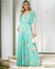 Vestido longo plus plissado manga morcego - comprar online