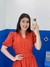 Imagem do Vestido midi chiffon bordado gola padre