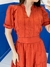 Vestido midi chiffon monocolor gola padre na internet