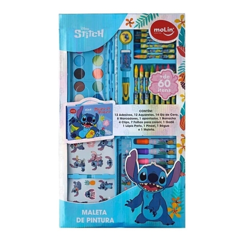 Kit Maleta com 60 itens Stitch
