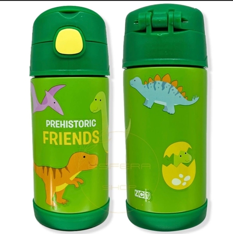 Garrafa com Canudo Dinossauro
