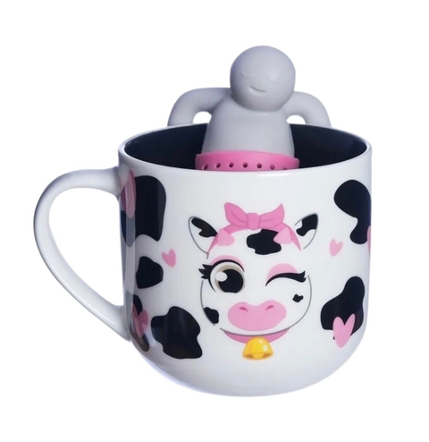Caneca com Infusor Vaquinha