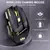 Mouse sem fio 2.4G sem fio, mouse luminoso, portátil para escritório de jogos,
