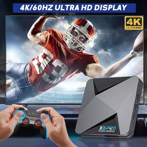 Super console x2 pro caixa de jogos eua/reino unido/ue retro console de videogam