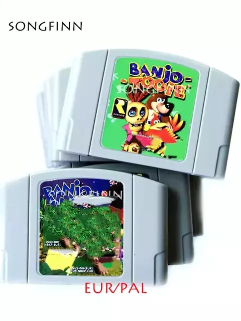 Cartucho de jogo EUR PAL para console de videogame versão 64 bits Banjo-Tooie