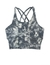 Crossed top - Gray tie dye