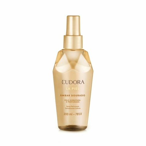 Spray Perfumado Desodorante Colônia La Piel Âmbar Dourado 200ml