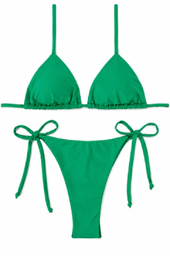 Biquíni Cortininha e Calcinha Lacinho Verde | Cores do Verão Mare Mio
