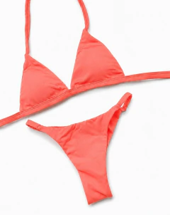 Biquíni Top Fixo e Calcinha String | Coral Cores do Verão Mare Mio