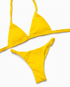 Biquíni Top Fixo e Calcinha String Amarelo | Cores do Verão Mare Mio