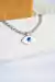 Colar Choker Corrente com Pingente Olho Grego em Aço Inoxidável