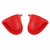 KIT 2 LUVAS TÉRMICAS DE SILICONE JACARÉ - VERMELHO