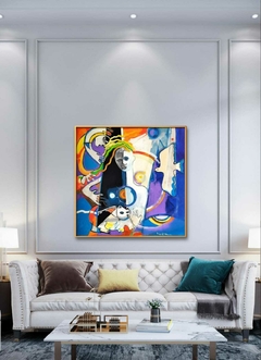 Acrílico sobre bastidor entelado. 100cm. X 100cm. (El marco es ilustrativo)