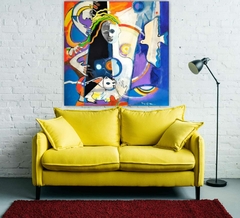 Acrílico sobre bastidor entelado. 100cm. X 100cm. (El marco es ilustrativo) - tienda online