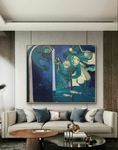 Acrílico sobre tela. 150 cm x 180 cm (El marco es ilustrativo) - tienda online