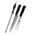 Kit Churrasco 3 Peças Faca, Garfo e Chaira Inox Preto - comprar online