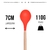 Colher para Cozinha Silicone Bambu 32cm
