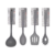 Kit Utensílios de Cozinha Em Silicone 4 Peças Grandes Concha, Colher, Espátula e Pegador de Massa na internet