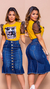 Saia Jeans Midi